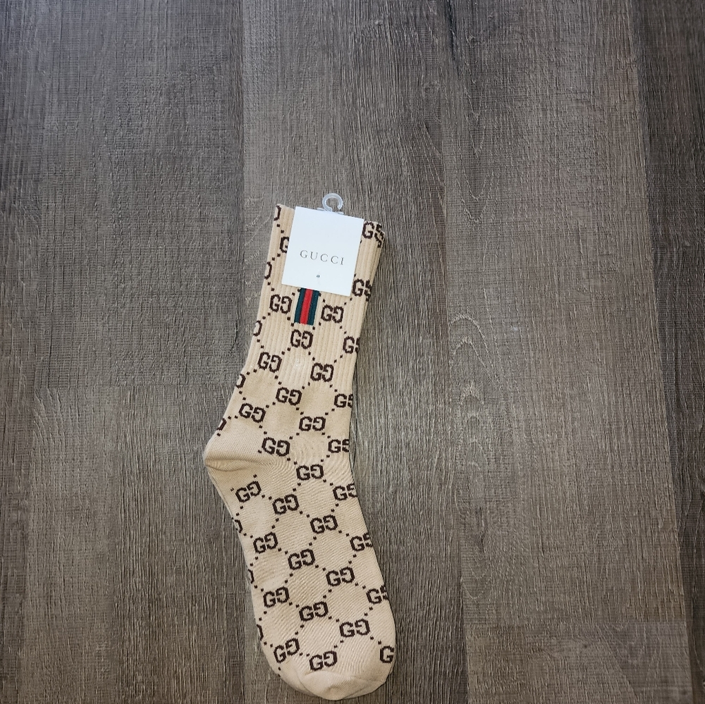 GG Brown Patterned Men's Socks